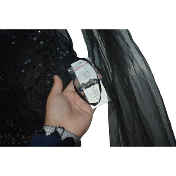 Stunning NWT Ed Young Dress medium Extra Beads - Picture 12 of 13